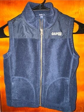 GAP Navy Blue Fleece Vest with Full Zip
